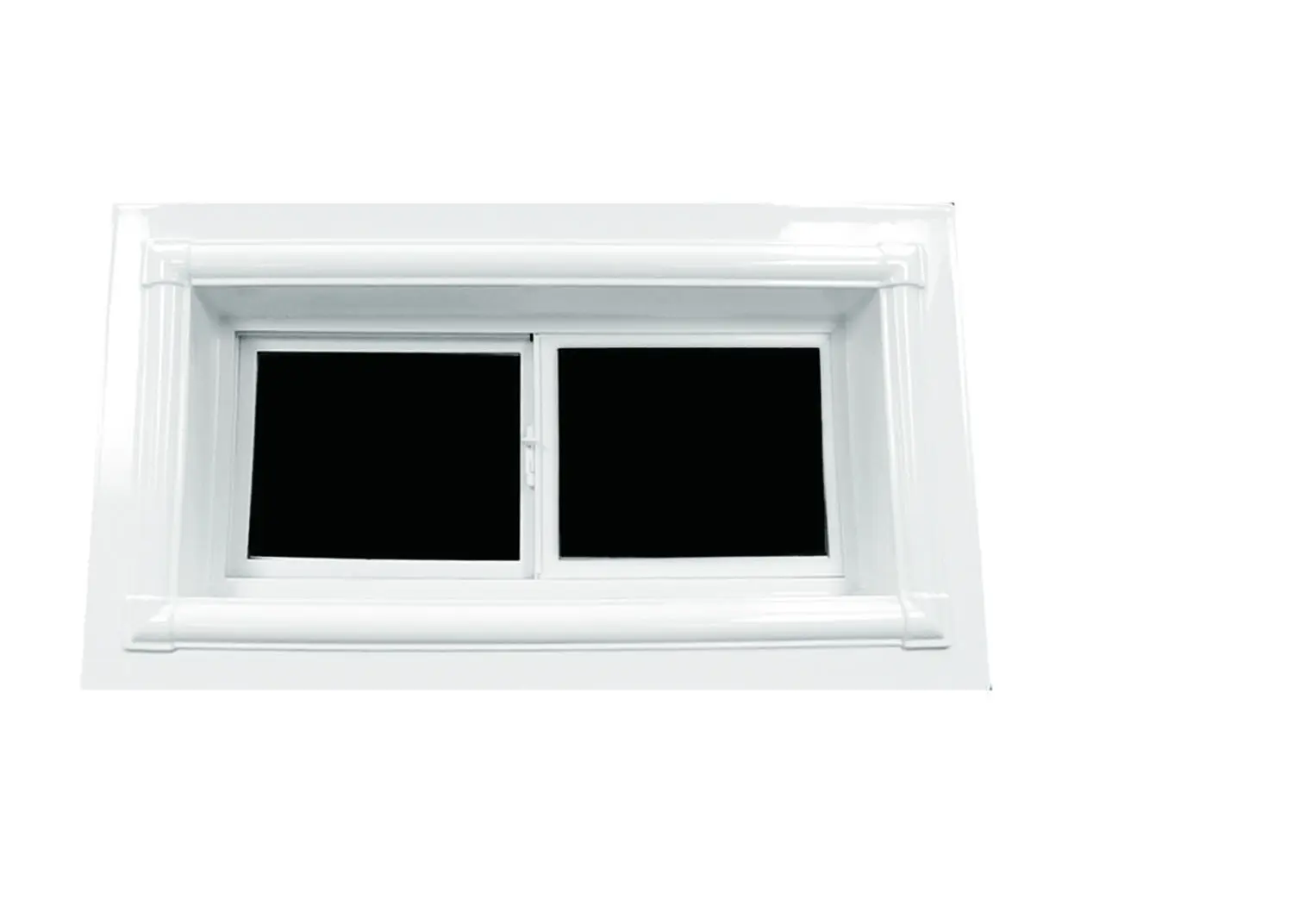 White window kit trim for shower surround windows