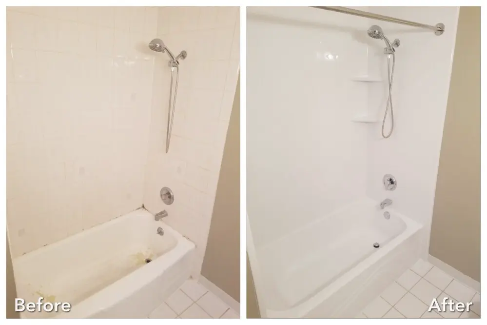 Before and after: Tub Refresh in Manhasset, Nassau County